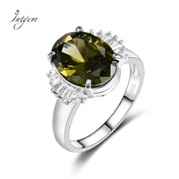 new trendy oval 925 silver ring with topaz womens silver jewelry wedding anniversary daily life birthday jewelry gift wholesale