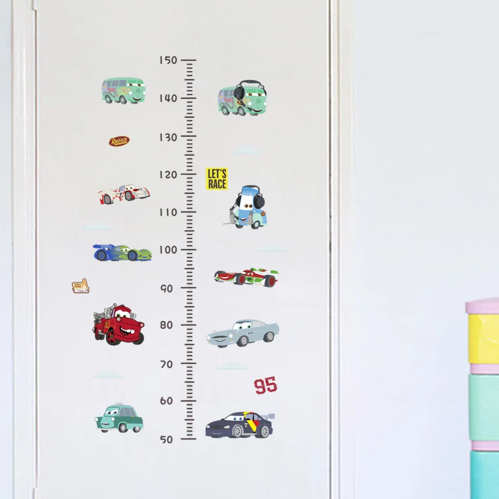 

Authentic Disney Cars Sticker Children's Room Bedroom Living Room Nursery Cartoon Wall Sticker Height Sticker Home Office Decor
