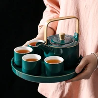 best ceramic teapot hand painted gold teapot elegant tea pot set tea cup with tray milk water jug tea kettle birthday gift box