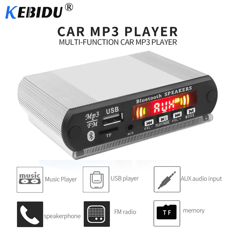 Автомобильный MP3-плеер с Bluetooth 5 0 12 В декодер плата USB-кабелем питания цветной