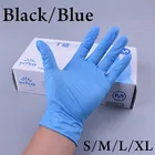 100 шт. одноразовые нитриловые перчатки, маслостойкие, кислотоустойчивые, для подготовки пищи, варочные перчаткикухонные пищевые стандартные синие