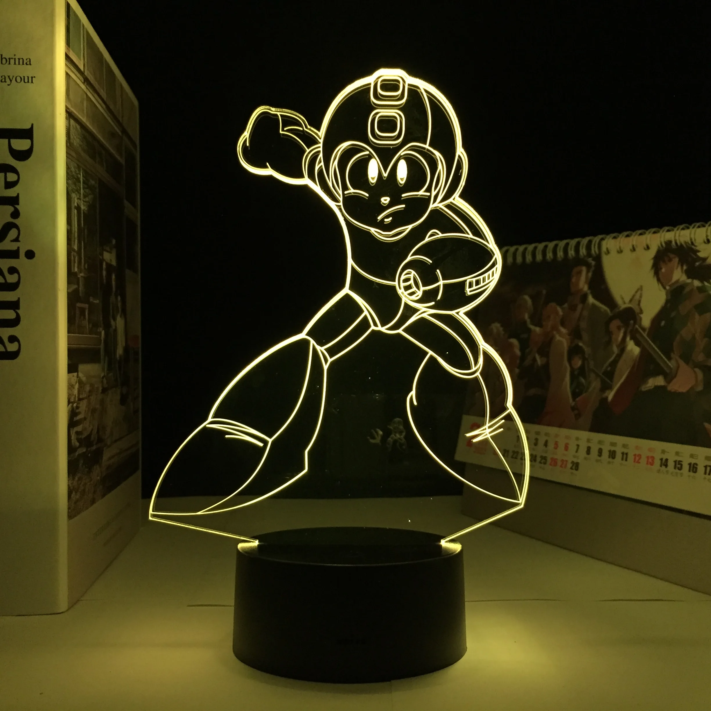 

Игровая фигурка Mega Man, светодиодный ночсветильник с сенсорным датчиком, цветной светильник Rockman, подарок для детской комнаты, Настольная 3D л...