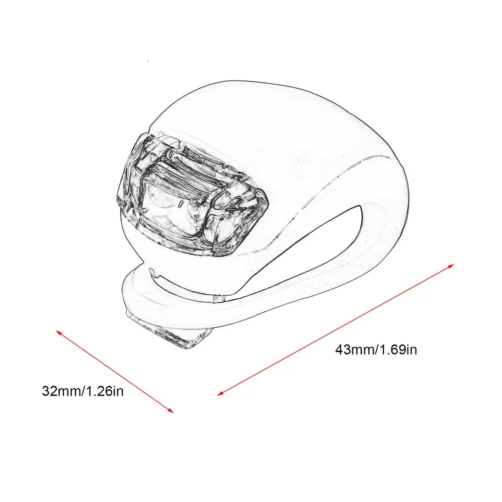 

OUTAD Waterproof Silicone Bicycle Lights Cycling Warning bike Light LED Front Light Rear Tail Lamp bicycle light Valentine Hot