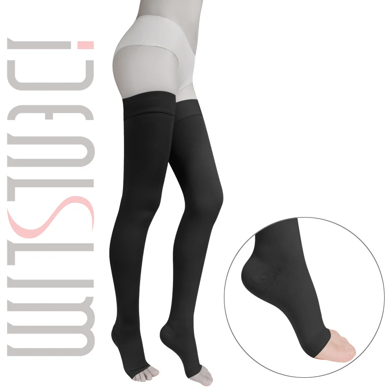 IDEALSLIM 23 32mmHg компрессионные чулки женские длинные носки с открытым носком для