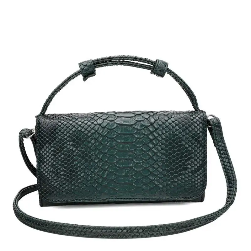 Strap green Стиль Саудовской Аравии, натуральная кожа, сумки на плечо, модные роскошные женские маленькие сумки-мессенджеры с крокодиловым узором, вечерние сумки - Цвет: Strap green