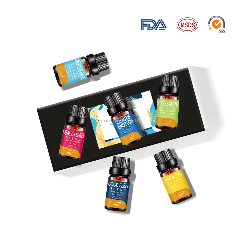 6 шт./компл. Чистое Эфирное Масла для диффузоры органических Натуральное эфирное