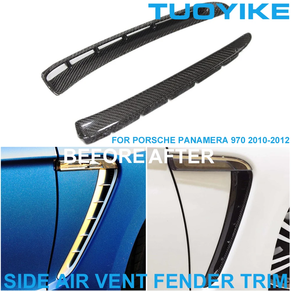 

2 шт. LHD RHD автомобильный Стайлинг из настоящего углеродного волокна боковое крыло плавник вентиляционный сплиттер отделка крышка наклейка ...