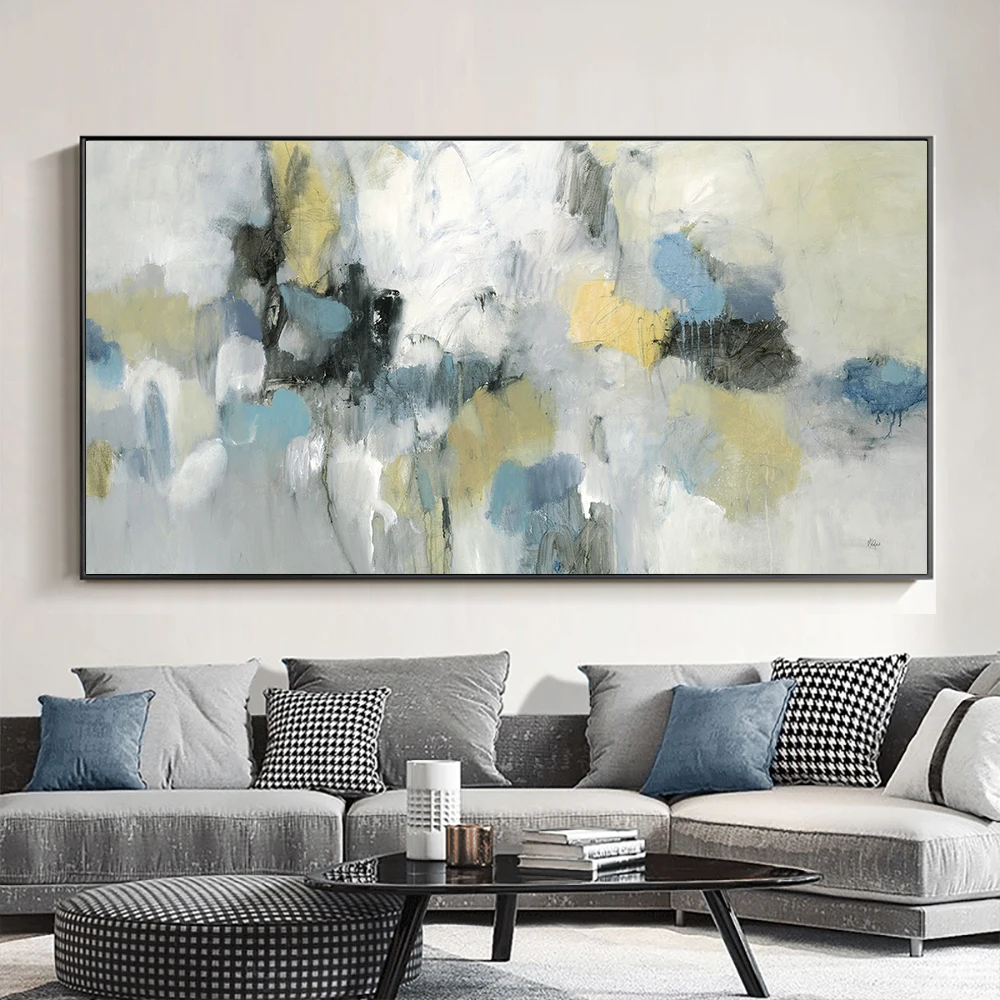

100% Handpainted Abstract Colorful Oil Painting Wall Art Picture for Living Room Office Home Decoration Print Painting on Canvas