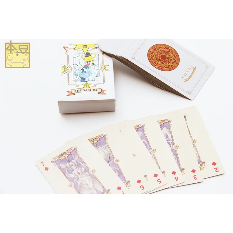 Аниме аксессуары Сакура Cardcaptor ClowCard покер карты мультфильм портативный