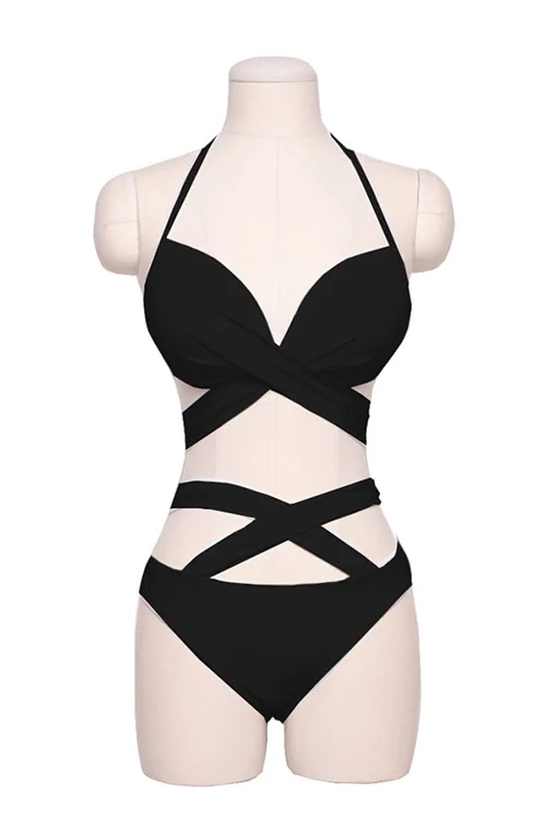 

Rhyme Lady Sexy Bikinis Solid Push Up Bikini 2020 Hot Sale Padded Bra Straps High Waist Swimsuit Female Swimwear Women Biquini