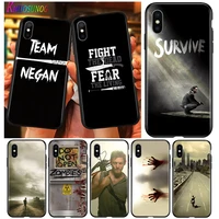 bright black cover the walking dead twd for iphone 2020 11 pro xs max xr x 8 7 6 6s plus 5 phone case