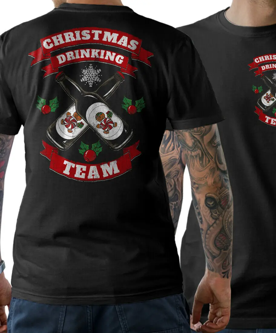 

T-Shirt Christmas Drinking Beer Party Men's Funny S-3XL
