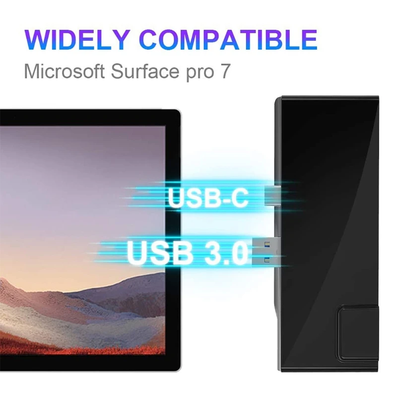 

Совместим с док-станцией Surface 7, адаптер 7 в 2 Surface Pro с HDMI-совместимым USB C PD 60W2 USB порт 5 Гб