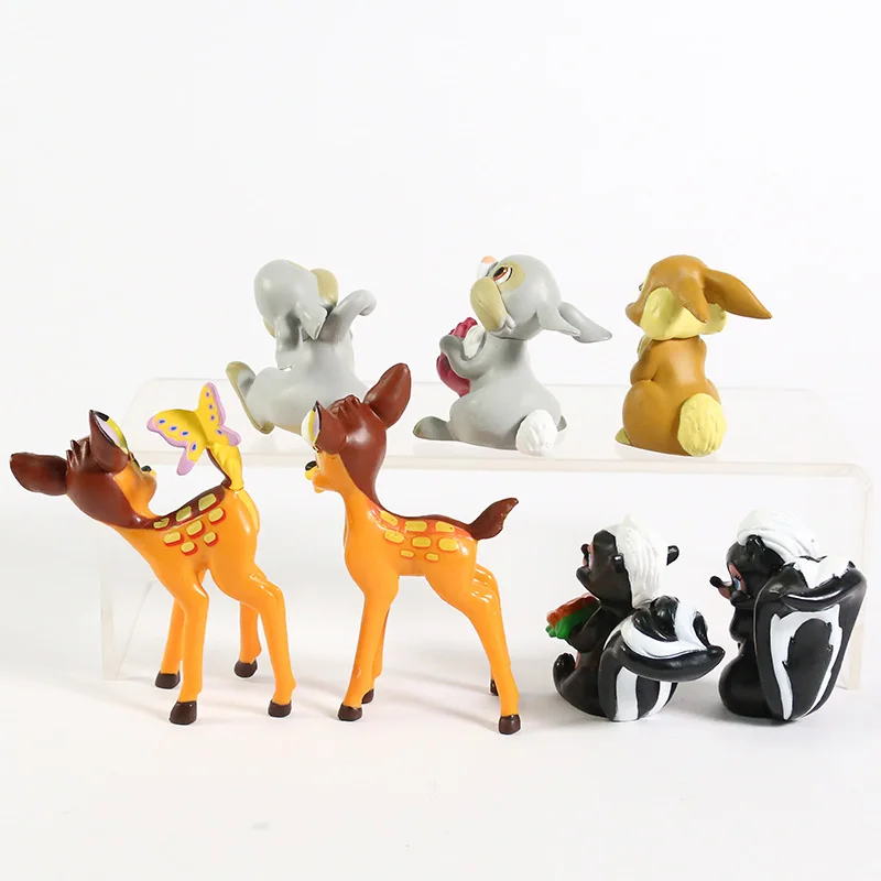 7 шт./компл. фигурка Бэмби оленя из ПВХ игрушки-модели куклы детские игрушки