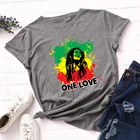 Женская футболка с коротким рукавом Bob Marley, Повседневная футболка с круглым вырезом, Спортивная футболка для женщин, лето 2019