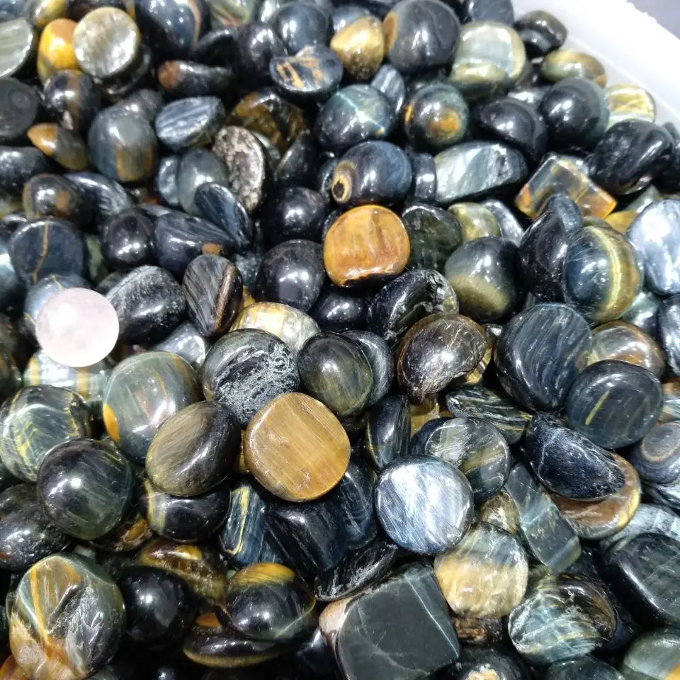 

Blue Tiger-Eye Tumbled Stone Crystals Reiki Chakra stone Healing Minerals