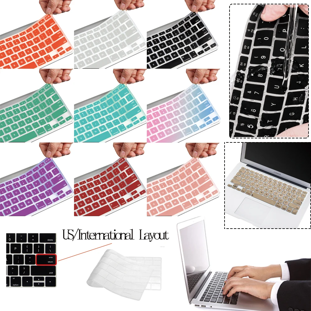 

Keyboard stickers for Apple Macbook Air 13 / Macbook Pro 15 /13/ Macbook White A1342 Keyboard Film All Series Silicone Cover
