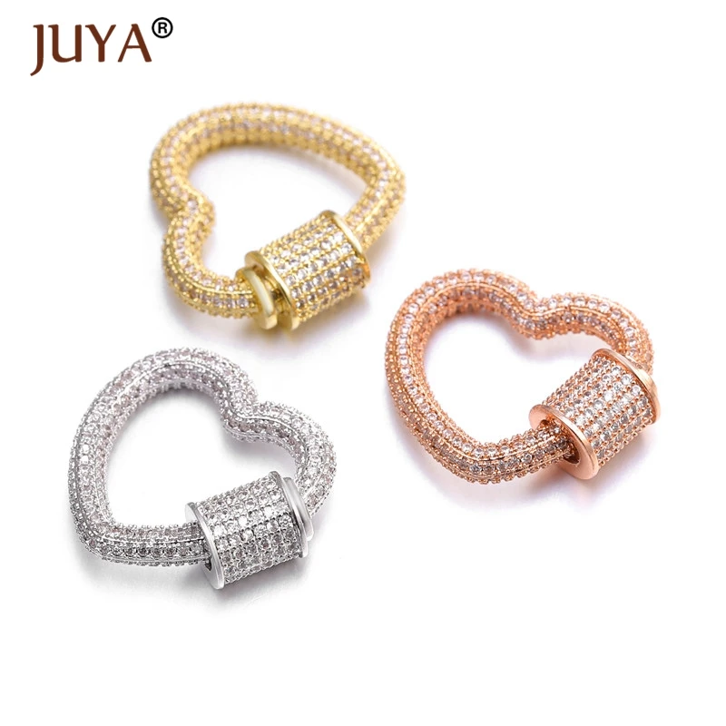 Роскошные циркониевые застежки Juya замок крючок в форме короны спиральные для