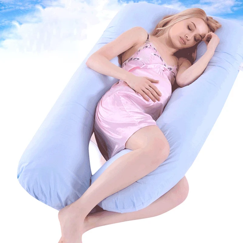 

Sleeping Support Pillow For Pregnant Women Body, 100% Cotton Detachable And Washable U-shaped Nap Pillow Cushion