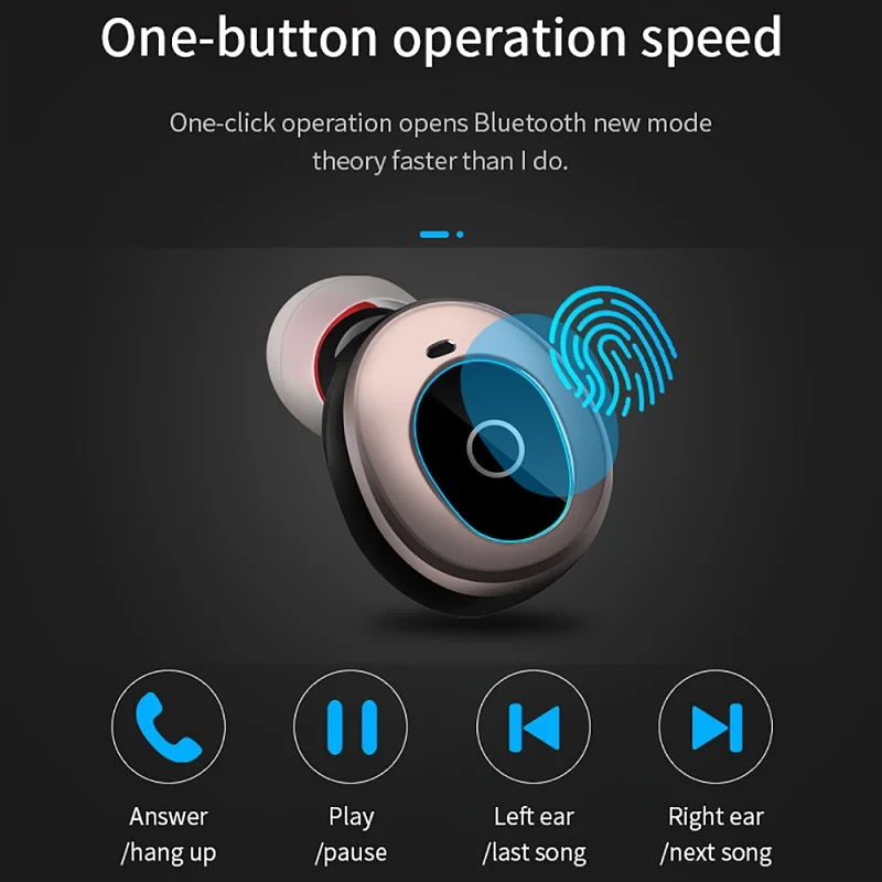 

Bluetooth TWS Earphone Creative Sport Headset IPX7 Waterproof Handsfree Earbuds Stereo Bass Wireless Noise Reduction Headset