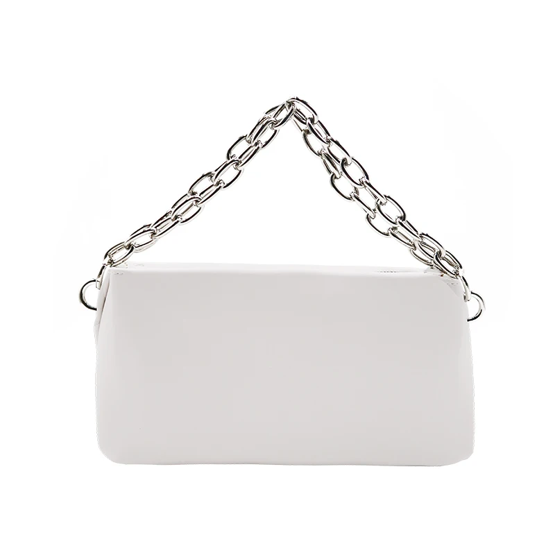 

[BXX] Simple PU Leather Chain Bags For Women 2021 Summer Branded Shoulder Bag Handbags Trending Luxury Travel Hand Bag HS631