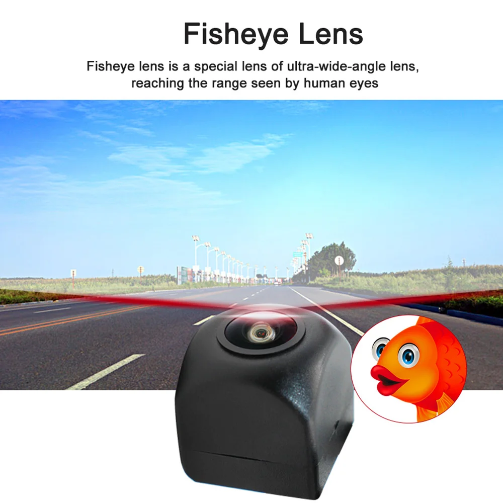 Smartour Universal Автомобильная камера заднего вида 170 ° объектив рыбий глаз ночное