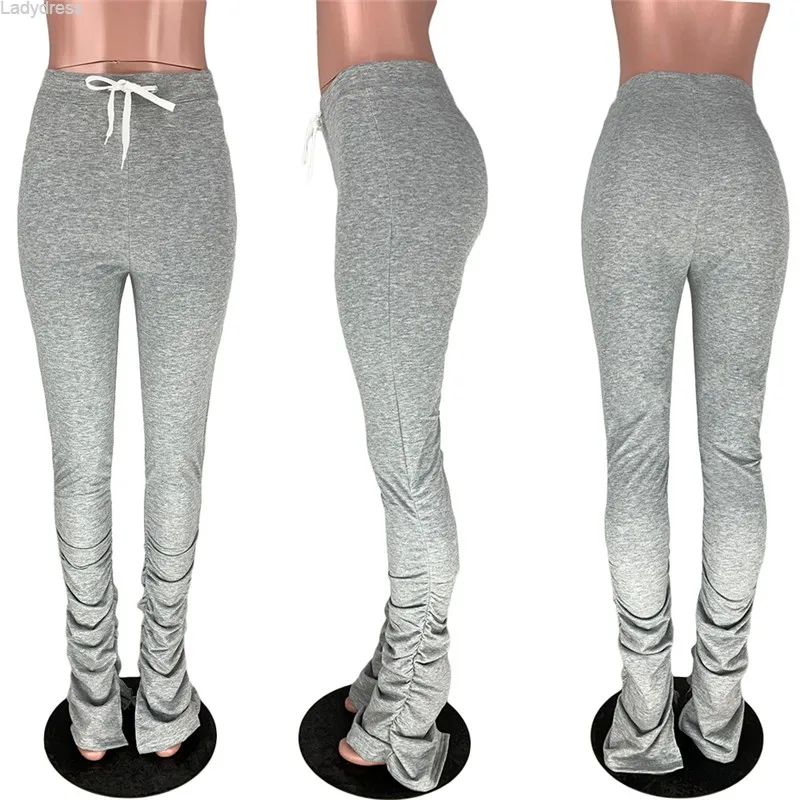 

stacked leggings joggers stacked sweatpants women ruched pants legging jogging femme stacked pants women sweat pants trousers