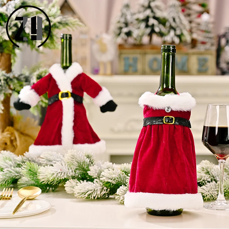 

Рождественская Крышка для винной бутылки, Рождественское украшение, Рождественский Санта для дома, Новогодний подарок