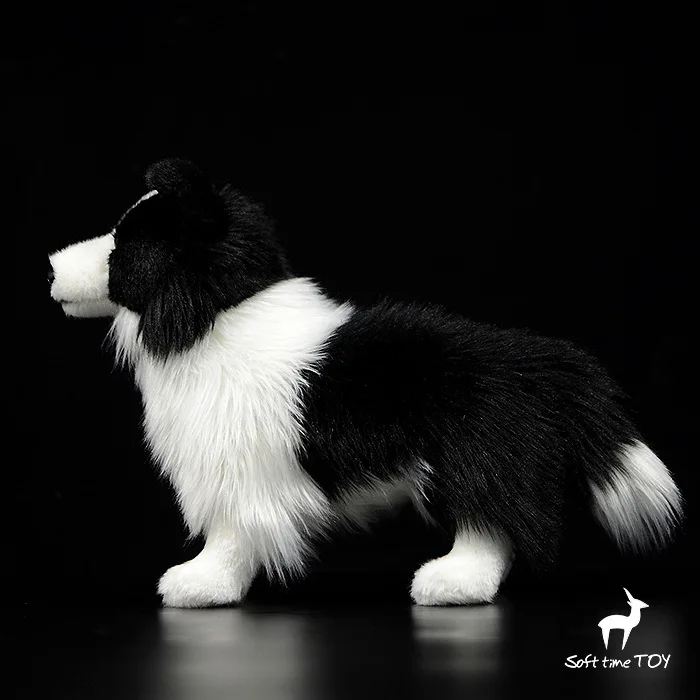 Новая игрушка Border collie собака плюшевая имитация собаки 28x25 см мягкая кукла детская