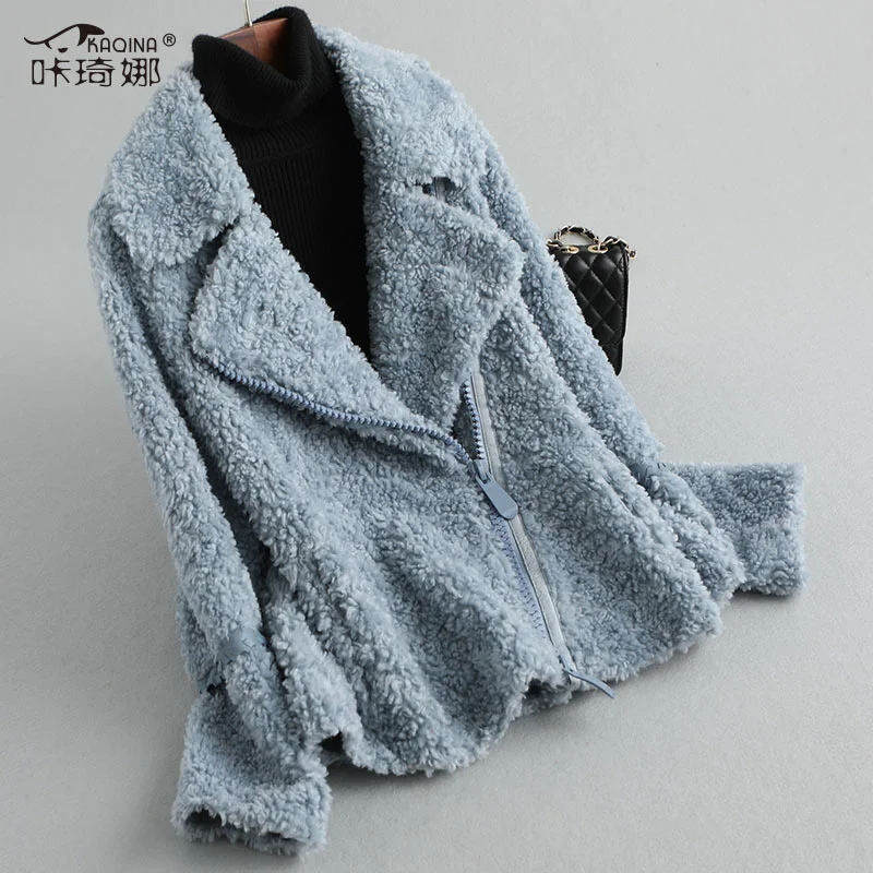 

SHZQ 2021 New Granular Cashmere Wool Fur Women's Jacket Composite Fur Integrated Lamb Wool Coat Women's Jacket