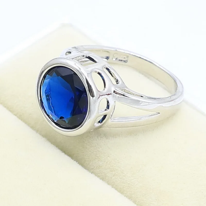 Женское вечерние ЦО из серебра 925 пробы с сапфиром | Украшения и аксессуары