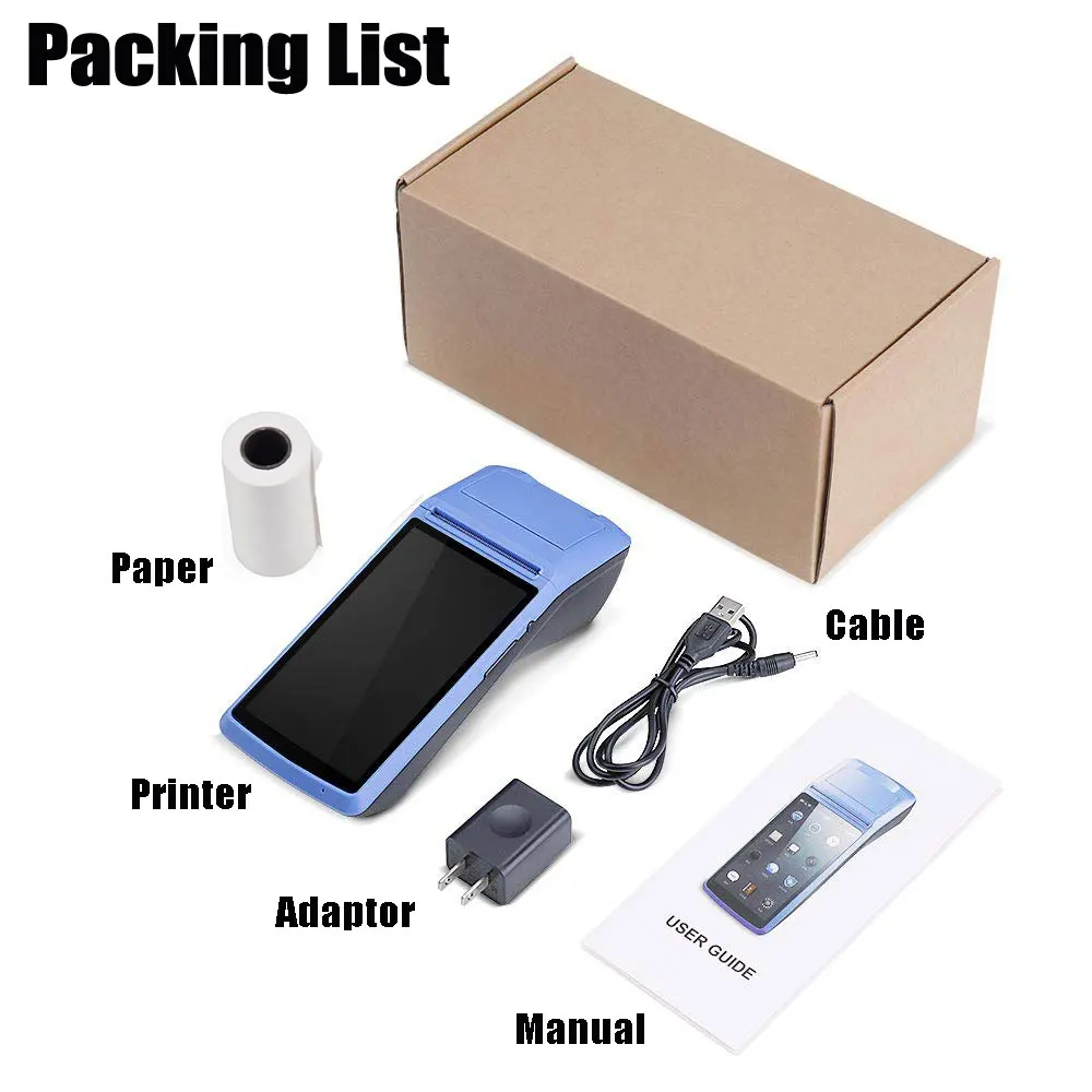 Портативный Android PDA NFC портативный POS терминал считыватель штрих-кодов Bluetooth Wi-Fi 3G