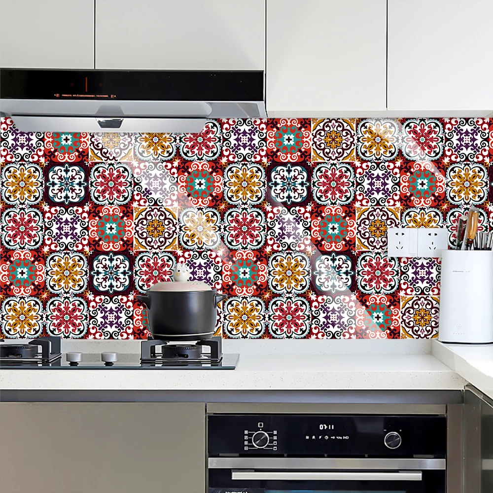 Яркие стильные настенные наклейки для кухни яркие самоклеящиеся ПВХ обои с