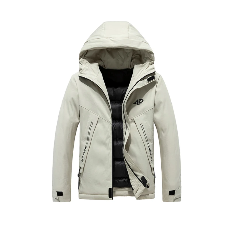 Winter Cotton Padded Coat 2021 Men's Warm Korean Fashion Casual Hooded Solid Jacket Men Hip Hop Waterproof Coats Male Drop Ship