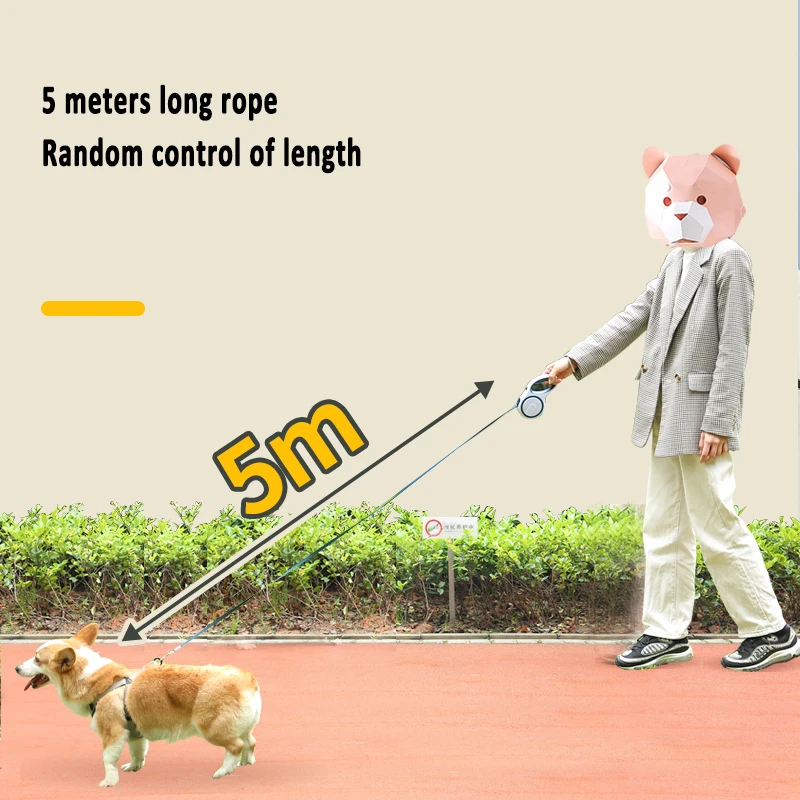 Автоматический телескопический поводок для домашних питомцев рулетка прогулок