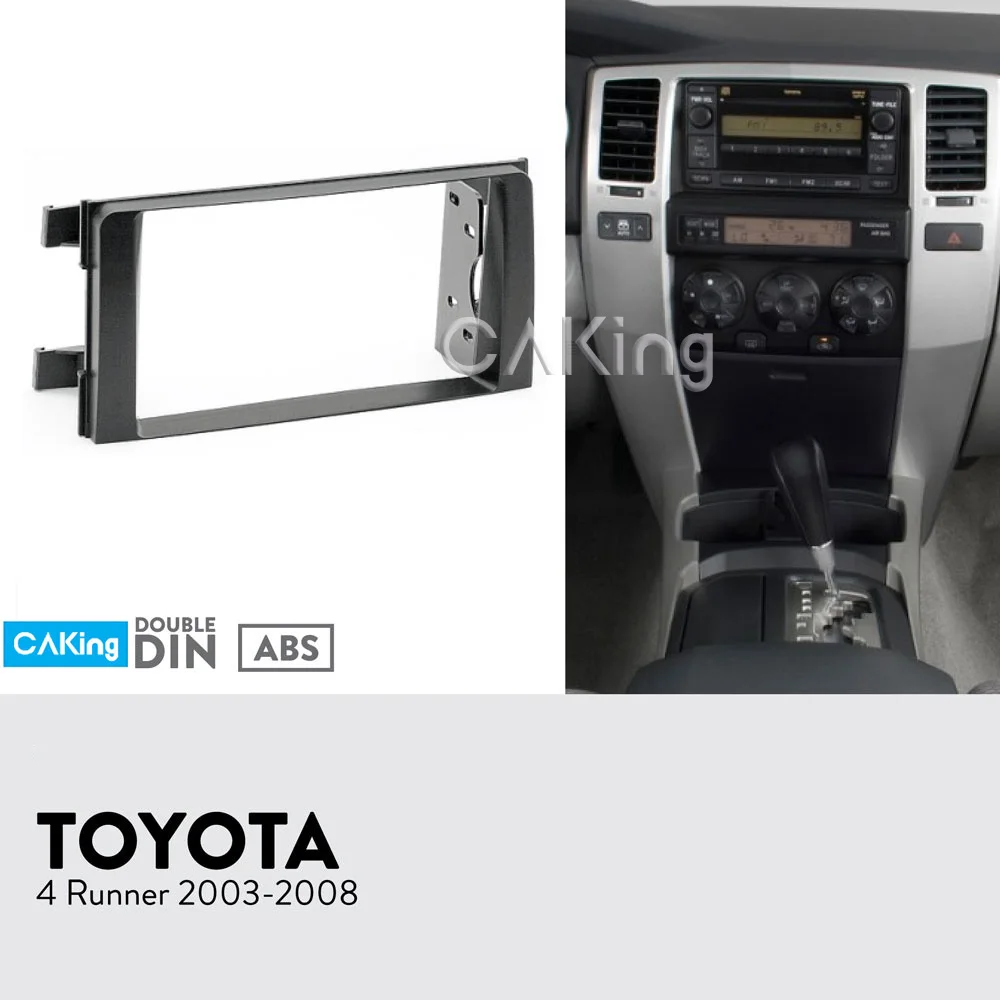 Двойная Din Автомобильная фасция Радио панель для Toyota 4runner 2003 2008 Dash Kit установка Facia