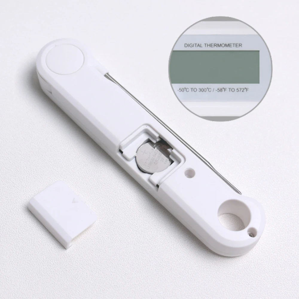 

Digital High-Precision Folding Probe Type Food Thermometer Probe Cooking Food Temperature Sensor LCD Display Kitchen Test Tool