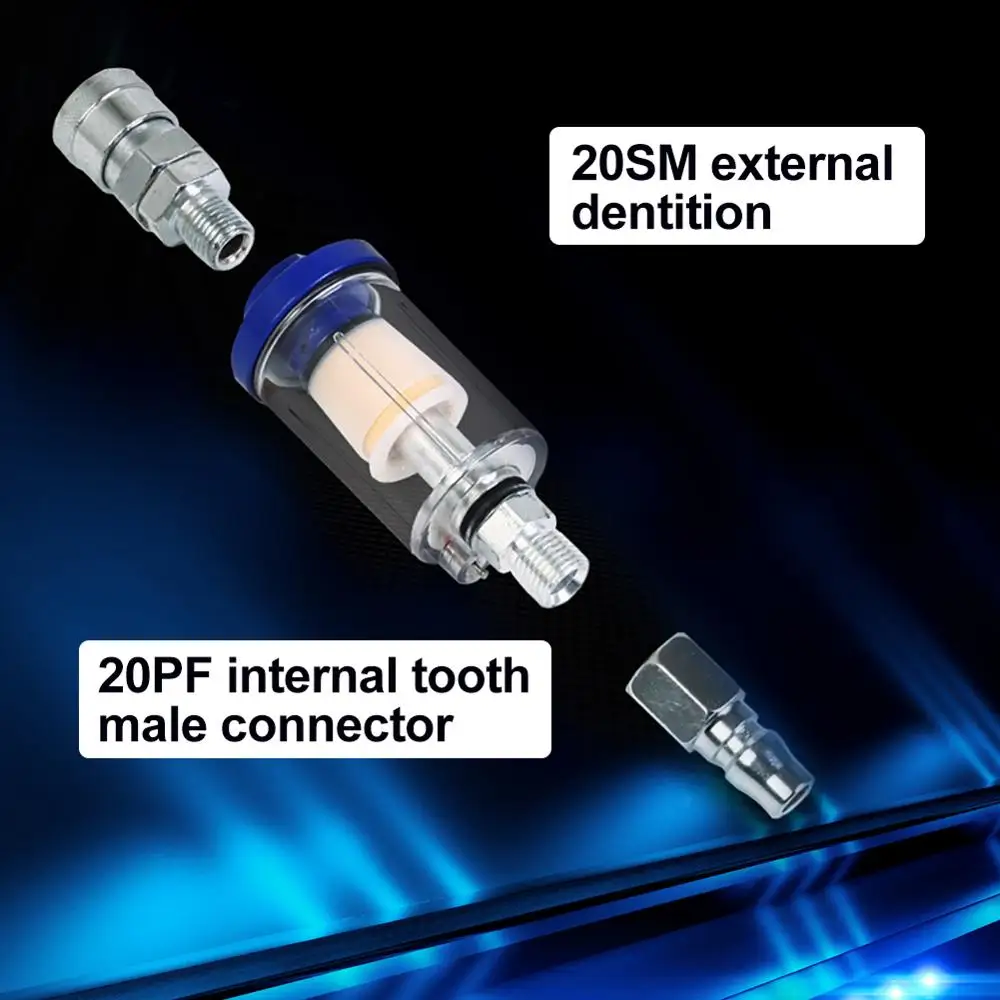 

1/4'' Water Oil Separator For Compressor Spray Paint Gun Inline Air Hose Tubular Filter Moisture Trap High Quality