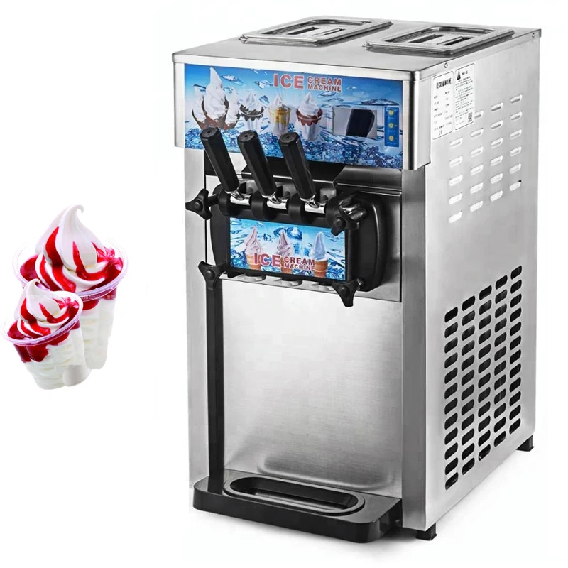 

Silver Soft Ice Cream Machine Hot Sale Dessert Ice Cream Makers
