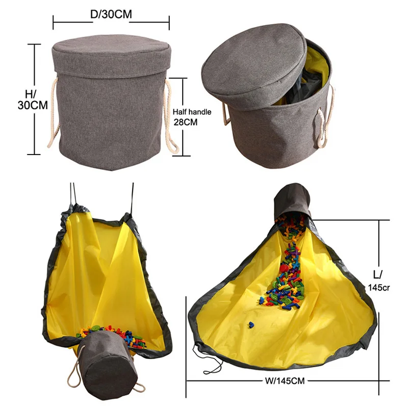 Практичный игровой коврик для хранения игрушек портативная Детская сумка