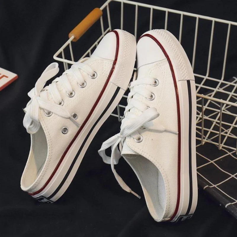 

Кроссовки парусиновые для женщин и мужчин, полуботинки, Низкий вырез, классические кеды, плоская подошва