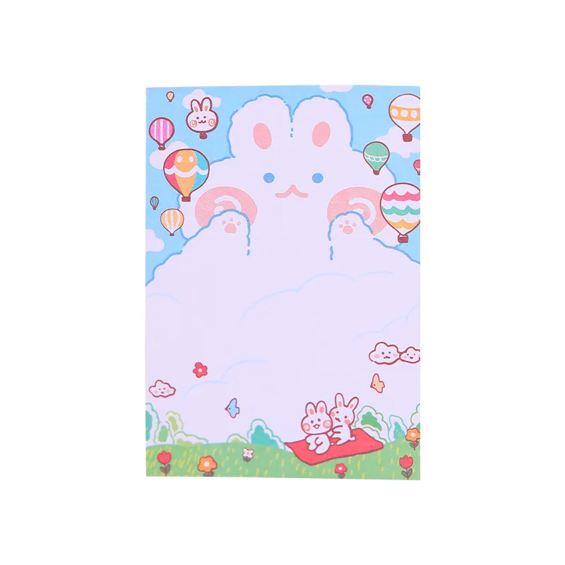 

100 Sheets Kawaii Animals Memo Pads Note Paper Cartoon Decorative Message Notepad School Office Stationery Supplies