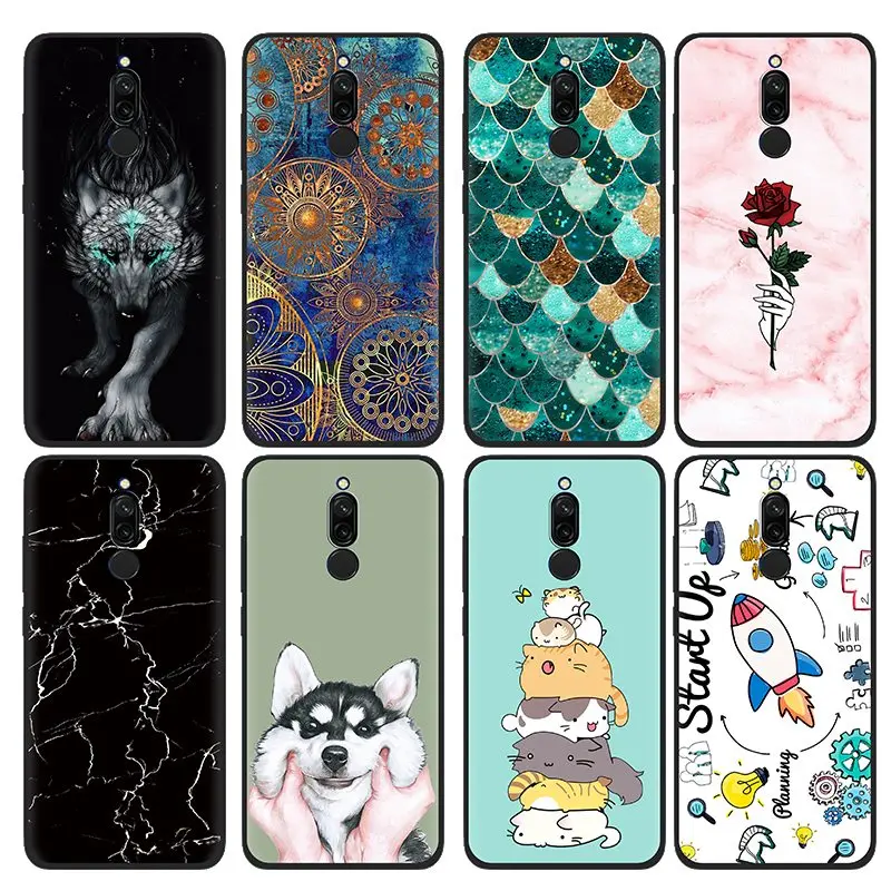 Чехол для телефона Xiaomi Redmi 8, устойчивый к грязи, милый, ударопрочный, антиударный, мягкий, водонепроницаемый, с ремешком-браслетом на шнурке.