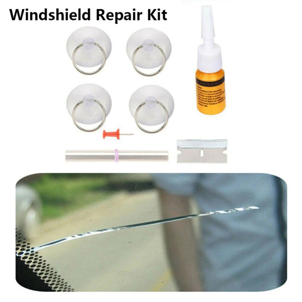 Car Window Glass Repair Fluid Kit Windshield DIY Scratch Crack Restore Tool Easy To Use - Takes Only Minutes | Автомобили и
