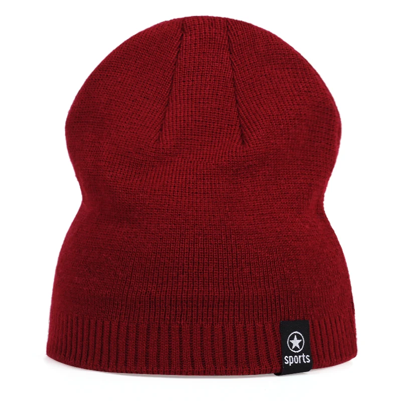 Модные зимние теплые шапки-бини шапки акриловые шапочки вязаная шапка в стиле