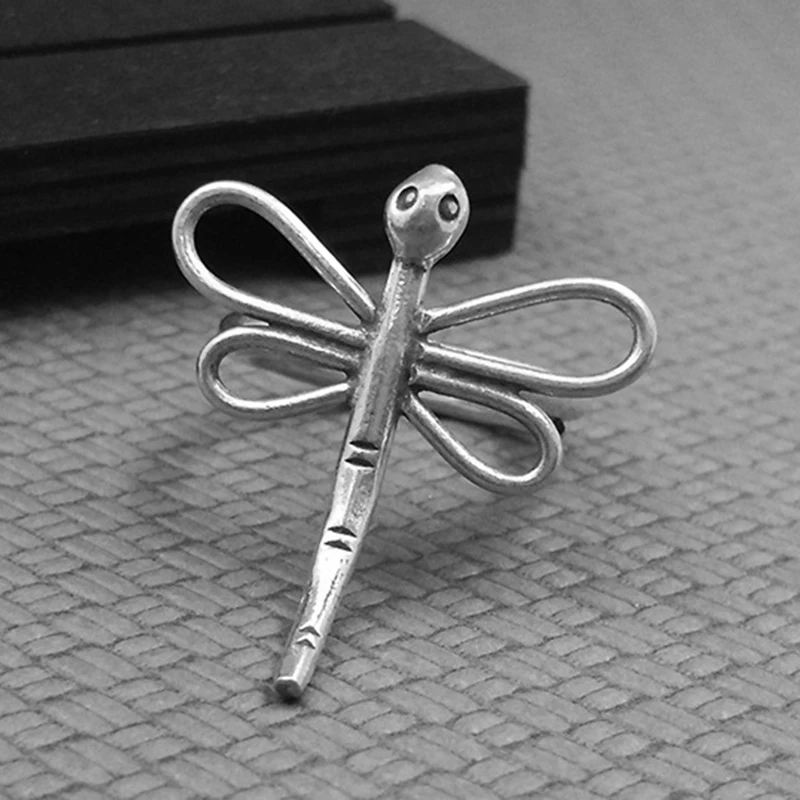 Серебро 925 ювелирные изделия круглые трендовые стрекозы открытие регулируемое