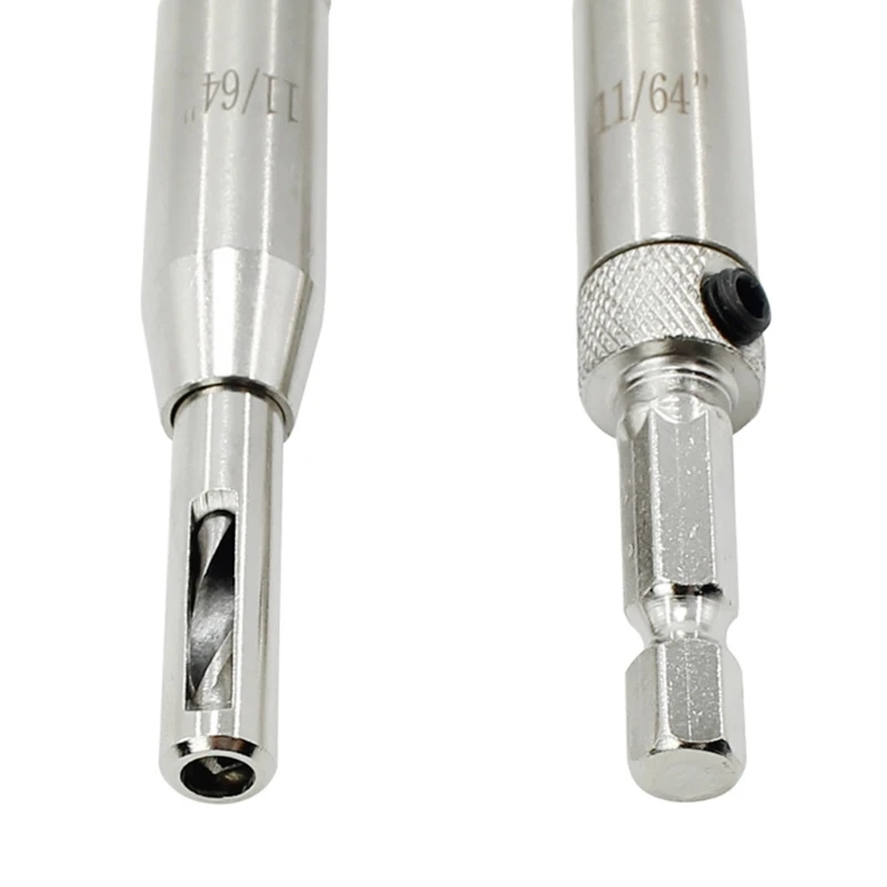 

B2RA 10 Pcs Self Centering Hinge Drill Bits with Hex Key Set Hole Puncher Guide Woodworking Tools