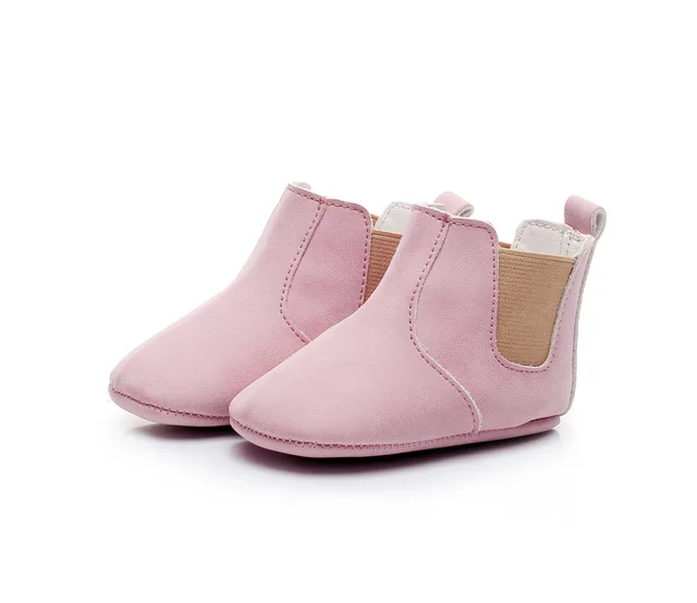 pink Дропшиппинг для маленьких девочек высокие сапоги upper Boots 6 цветов для новорожденных из искусственной кожи глянцевая с пуховной внутренной частью для малышей; мягкая обувь; зимняя обувь с нескользящей подошвой; ботинки - Цвет: pink