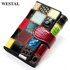 Кошелек женский из натуральной кожи, с отделением для монет и карт