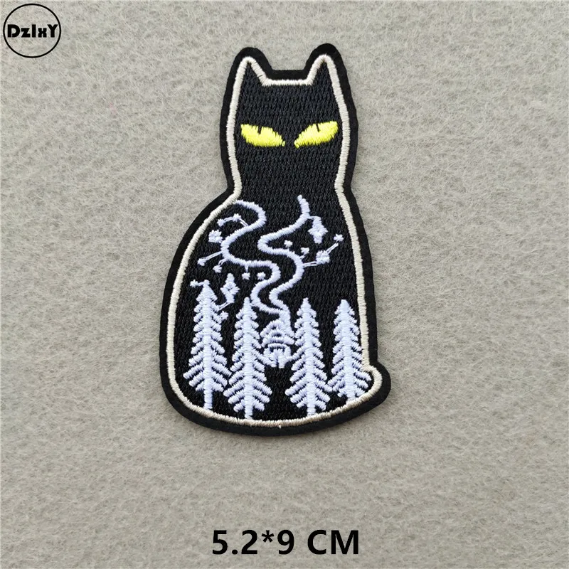 1-PCS-D-281 46 стилей на выбор) черно-белые нашивки с вышивкой для футболки с утюгом в полоску Одежда для Аппликации Наклейки для одежды значки - Цвет: 1-PCS-D-281